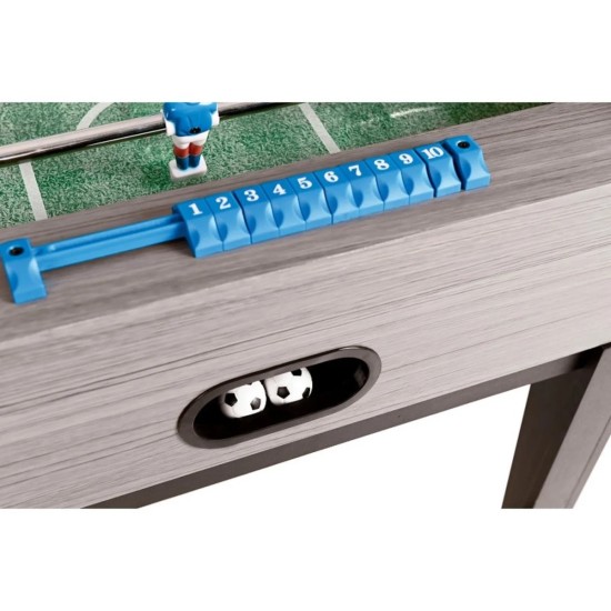 Garlando F-Zero tafelvoetbaltafel, ideaal voor kinderen tot 12 jaar, met telescopische stangen en stevige constructie. Inclusief 2 voetballen.