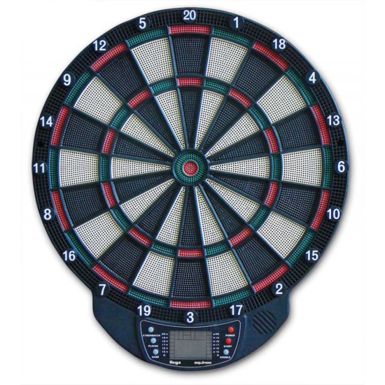 Ontdek het Garlando Equinox Vega elektronisch dartbord met 20 spellen, Double Bullseye en Cyber Match Feature. Perfect voor 1 tot 8 spelers.
