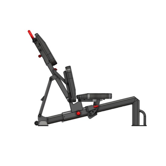 De Inspire FID5.1PK trainingsbank biedt 7 posities, een zware constructie van 227 kg en comfort door dikke kussens. Perfect voor thuisgebruik.