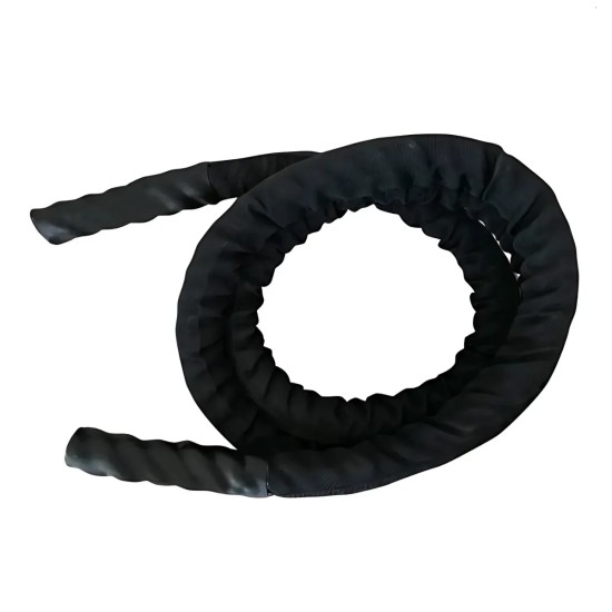 Battle Rope van Toorx, perfect voor spierversterking en cardio. Afmetingen 38 mm x 12 m met nylon omhulsel.