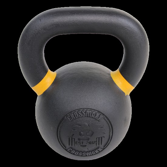 Ontdek de LMX93 Crossmaxx® Powdercoated kettlebell, duurzaam en met een fijne grip, beschikbaar in gewichten van 4kg tot 40kg met kleurmarkeringen.