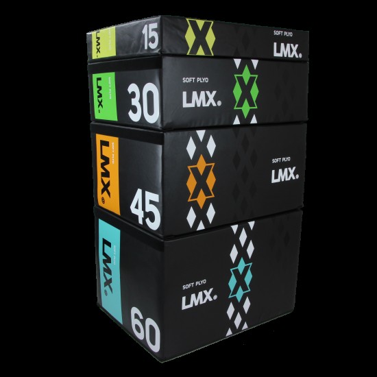 LMX.® Soft plyo boxes in hoogtes van 15 tot 60cm, veilig, anti-slip en geschikt voor commercieel gebruik. Ideaal voor zowel beginners als gevorderden.