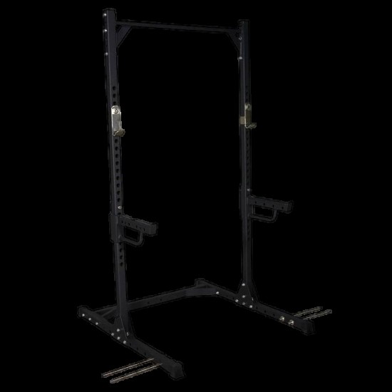 Robuust Crossmaxx® LMX1740 Squat Rack, perfect voor functionele training. Inclusief verstelbare J-hook set en rubberen Spotting arms. Geschikt voor intensief gebruik.