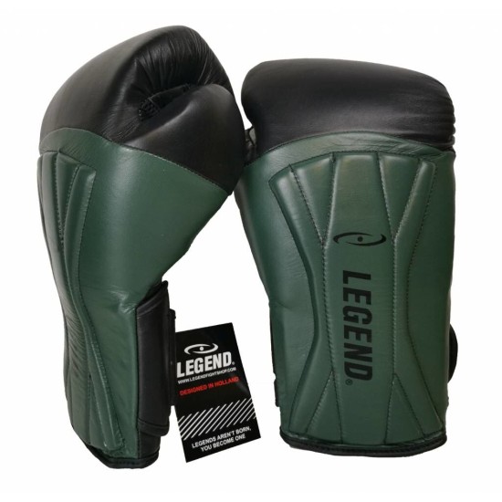 Bokshandschoenen leer Legend Power Special Mat Groen - Maat: 16oz