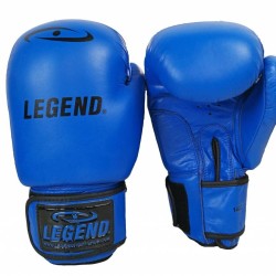 Leren Bokshandschoenen LegendPadding Blauw - Maat: 10oz