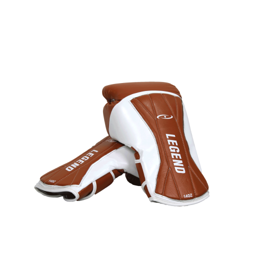 Bokshandschoenen leer Power Special Bruin - Maat: 16oz