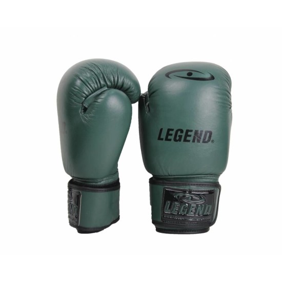 bokshandschoenen kind leer 6oz Army - Maat: 6oz