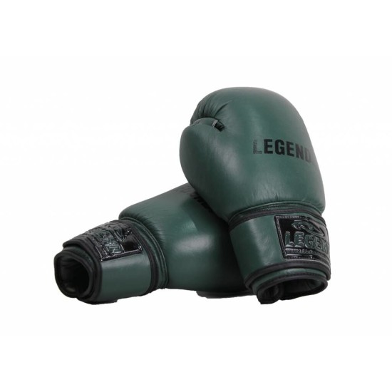 bokshandschoenen kind leer 6oz Army - Maat: 6oz