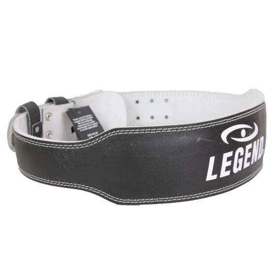 Fitness Riem zwart Leder Legend - Maat: XL