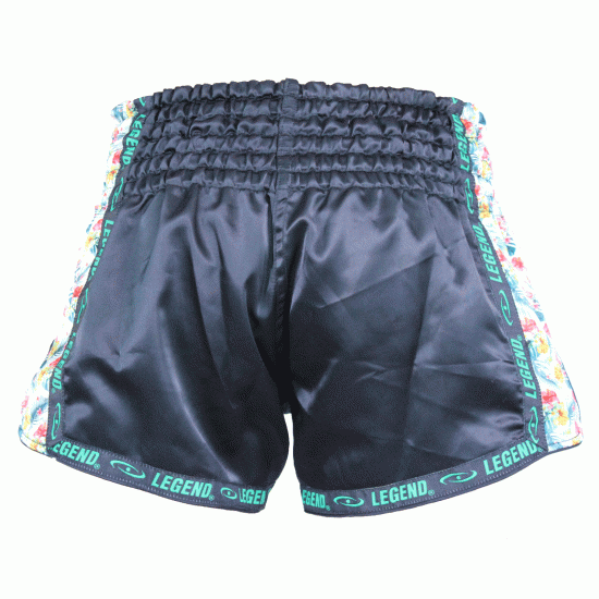 Kickboks broekje dames flower power Legend Trendy  - Maat: XL