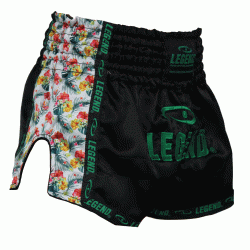 Kickboks broekje dames flower power Legend Trendy  - Maat: XL