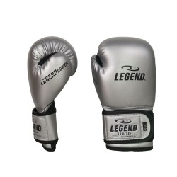 4-8 jaar Bokshandschoenen kind Zilver mat zwart - Maat: 4oz