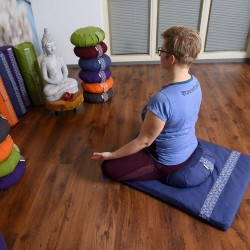 Meditatieset met  Kussen Zafu Maan Denim Baluw