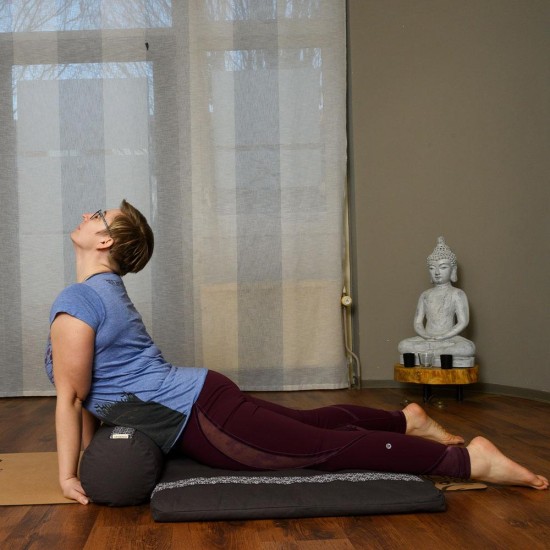 Meditatieset met  Kussen Zafu Maan Grijs